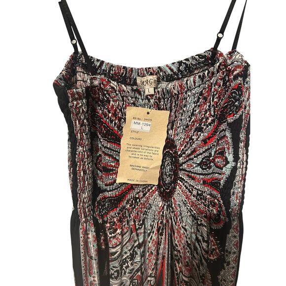 Magic Y2K Style Boho Maxi Dress Large NWT - Picture 4 of 5